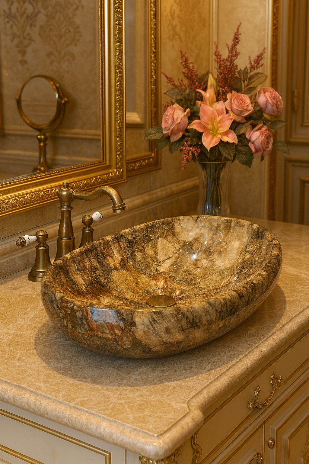 Earthy Onyx Oval Wash Basin