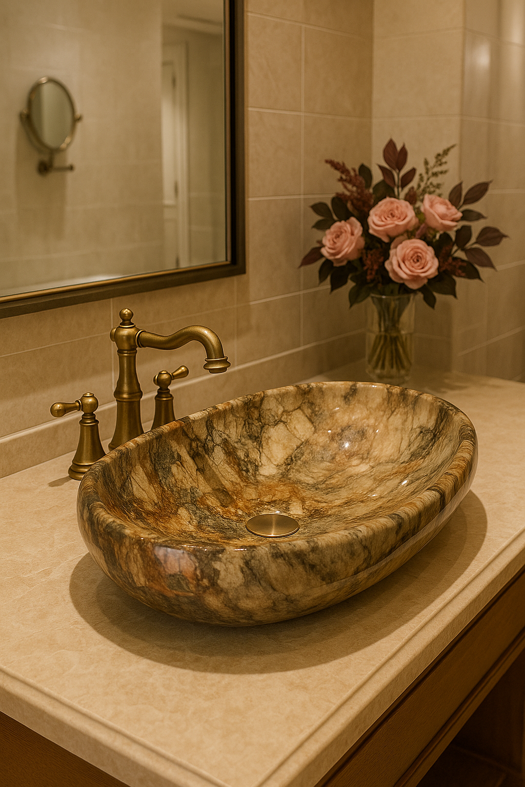 Earthy Onyx Oval Wash Basin