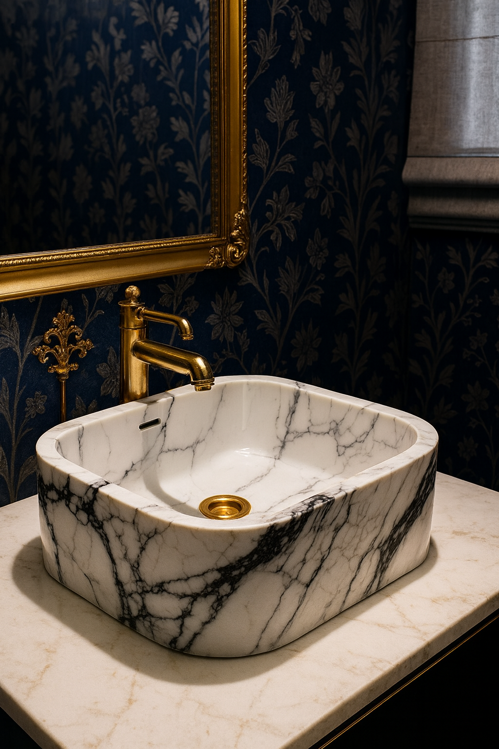 Calacatta Marble Rectangular Basin
