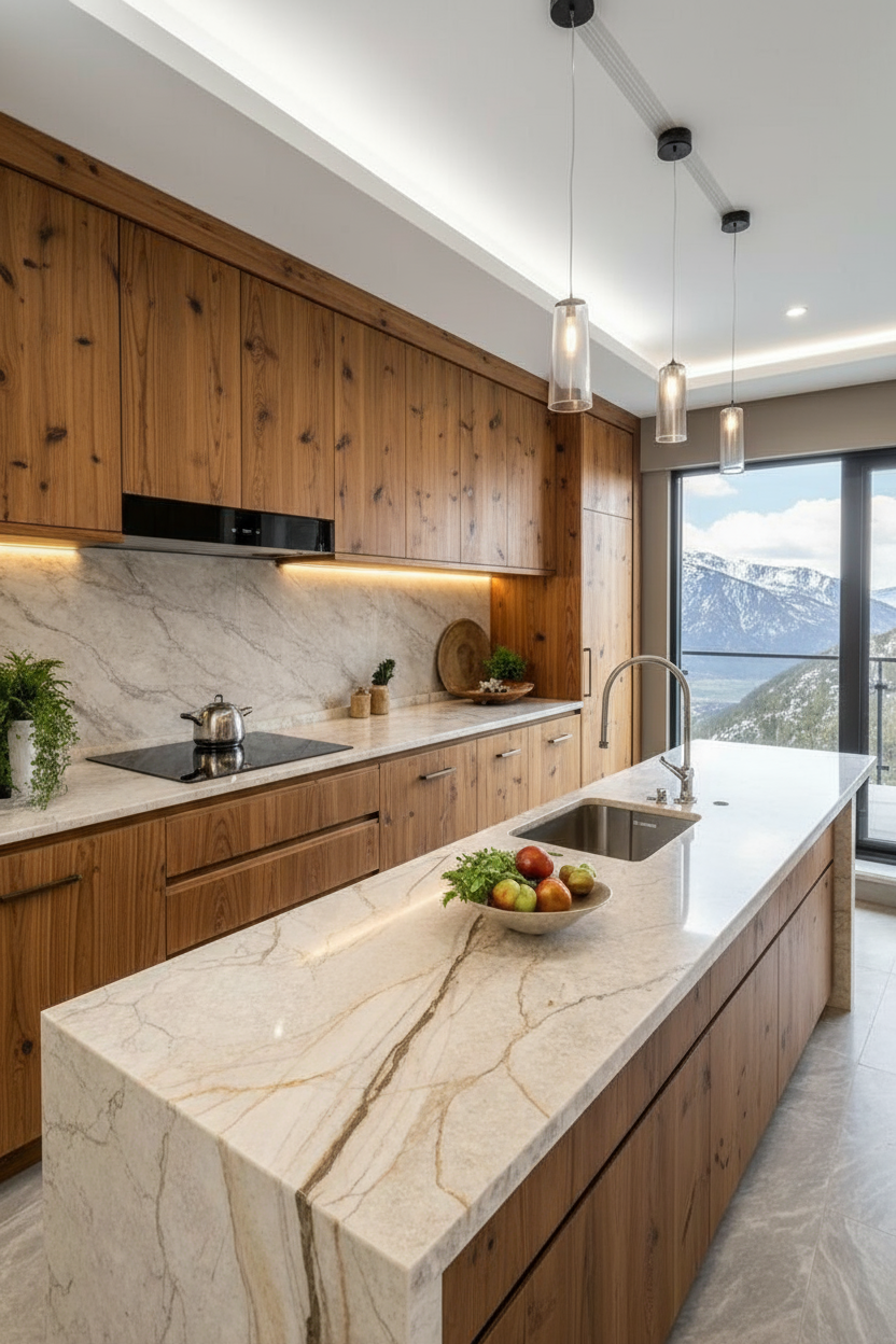 Natural Marble Kitchen Countertop