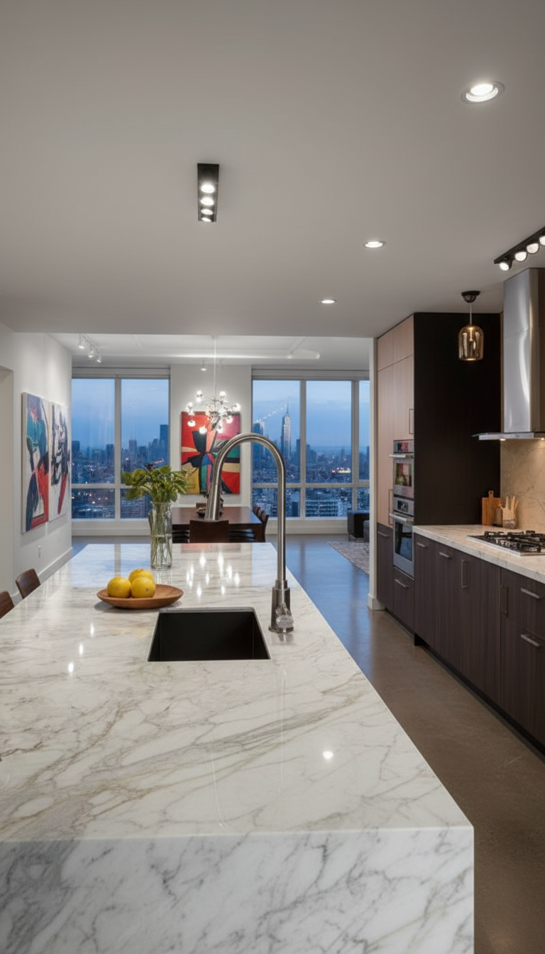 Natural Marble Kitchen Countertop